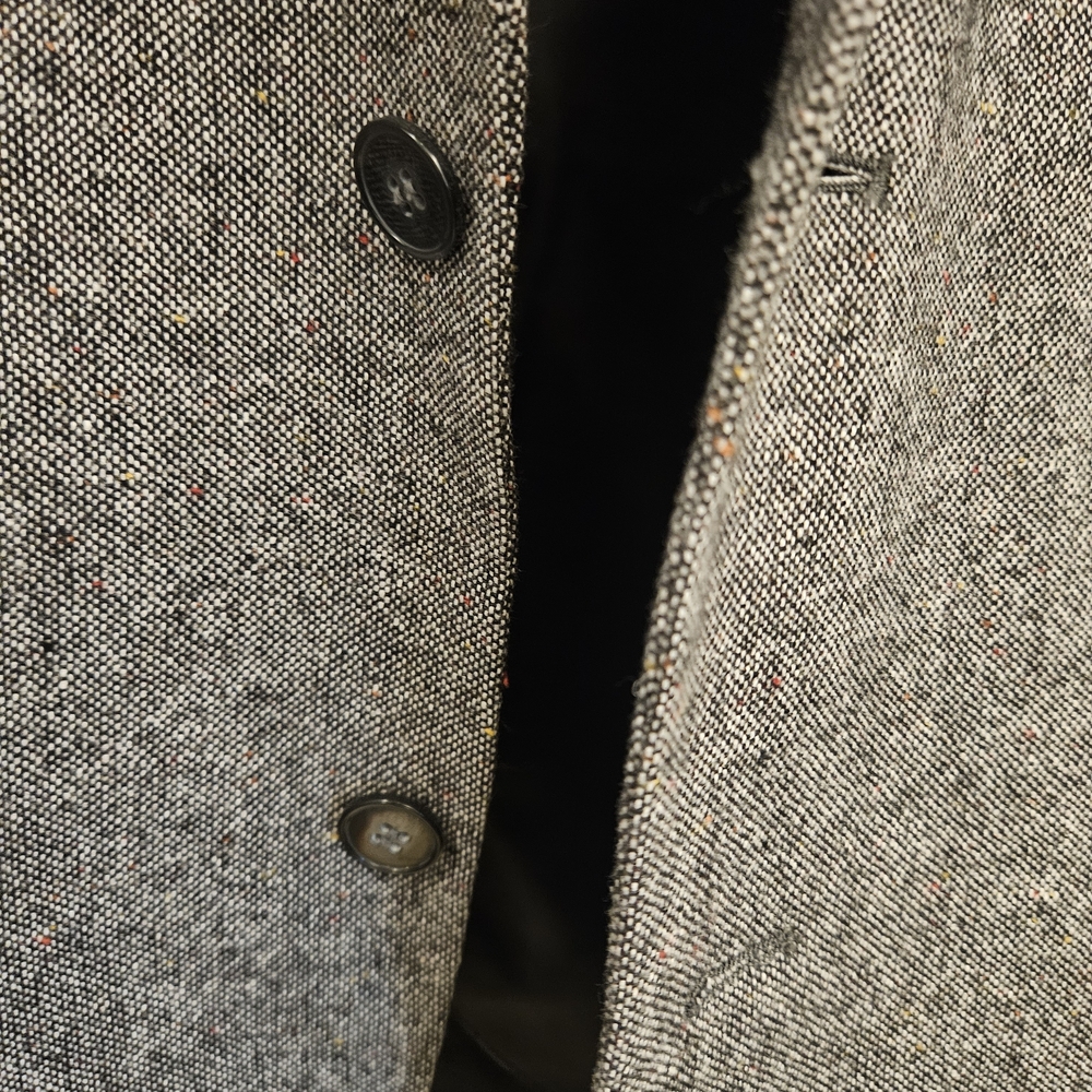 Men's H&M Tan Slim Fit Tweed Blazer Jacket Size 42R - Picture 10 of 16
